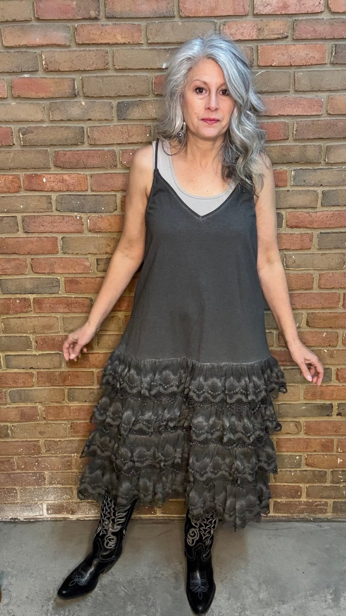 Vintage Slip Dress Black - Vintage Vault Boutique