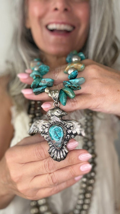 Phoenix Turquoise Necklace - Vintage Vault Boutique