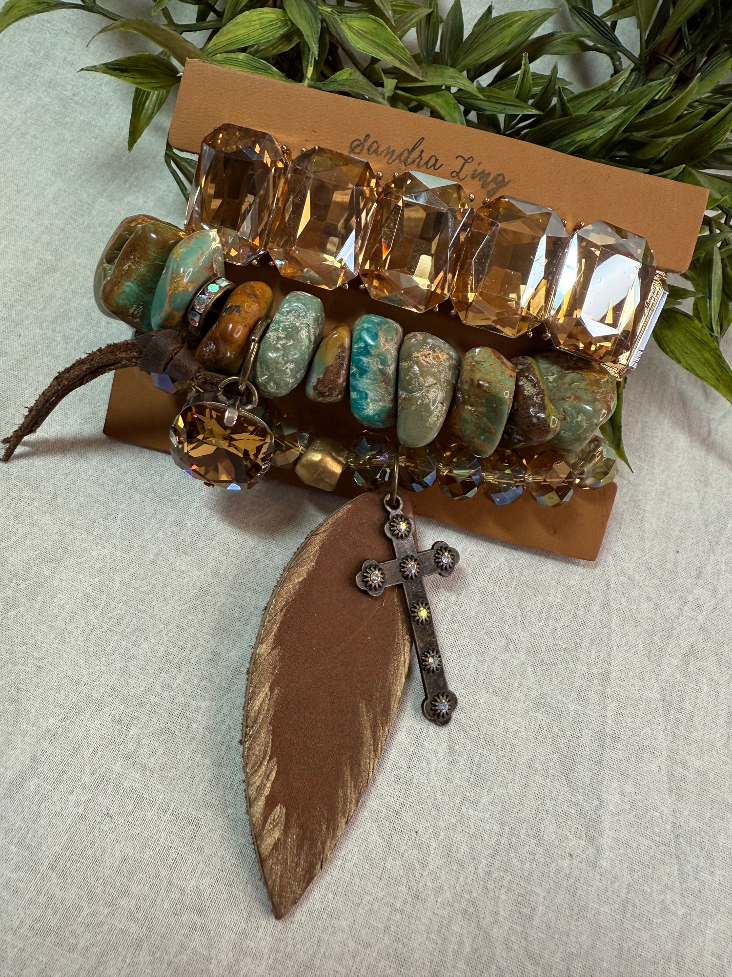 Turquoise Bling Bracelet Stack