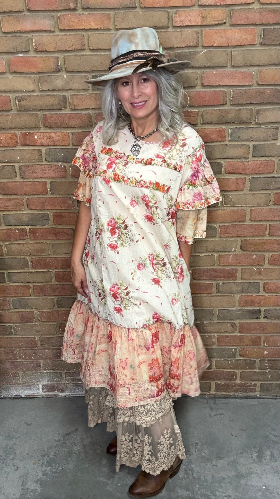 Whispered Skies Skirt in Oatmeal - Vintage Vault Boutique