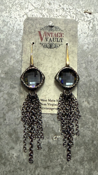 Crystal Chain Tassel Earring