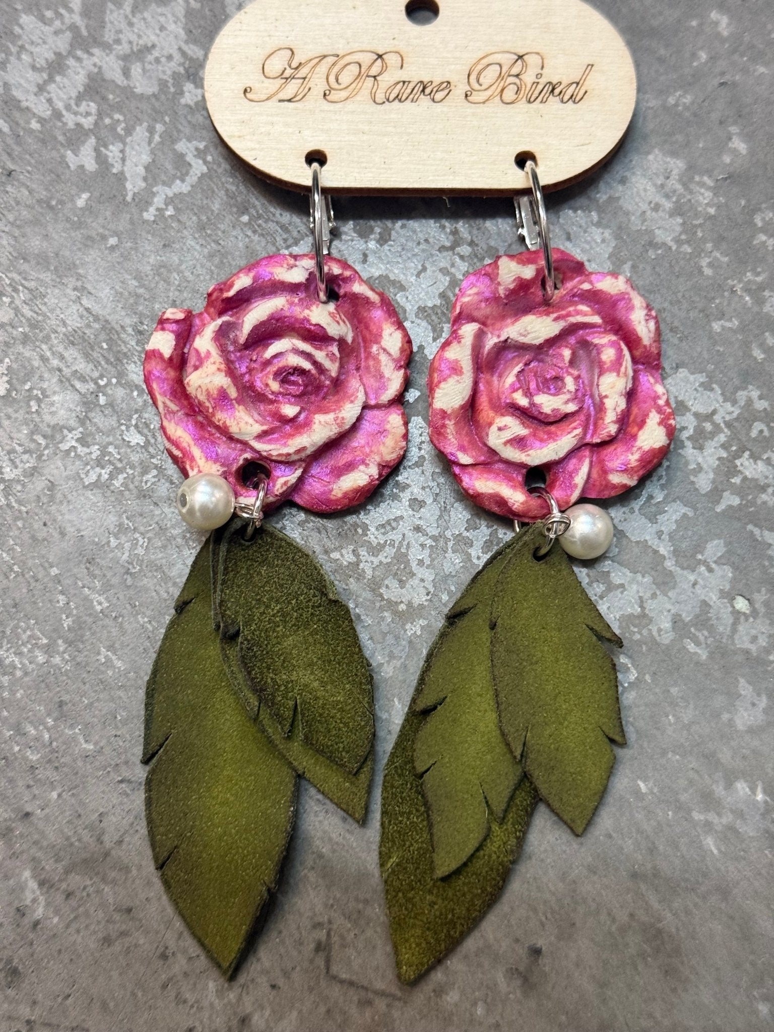 Rose Earrings - Vintage Vault Boutique