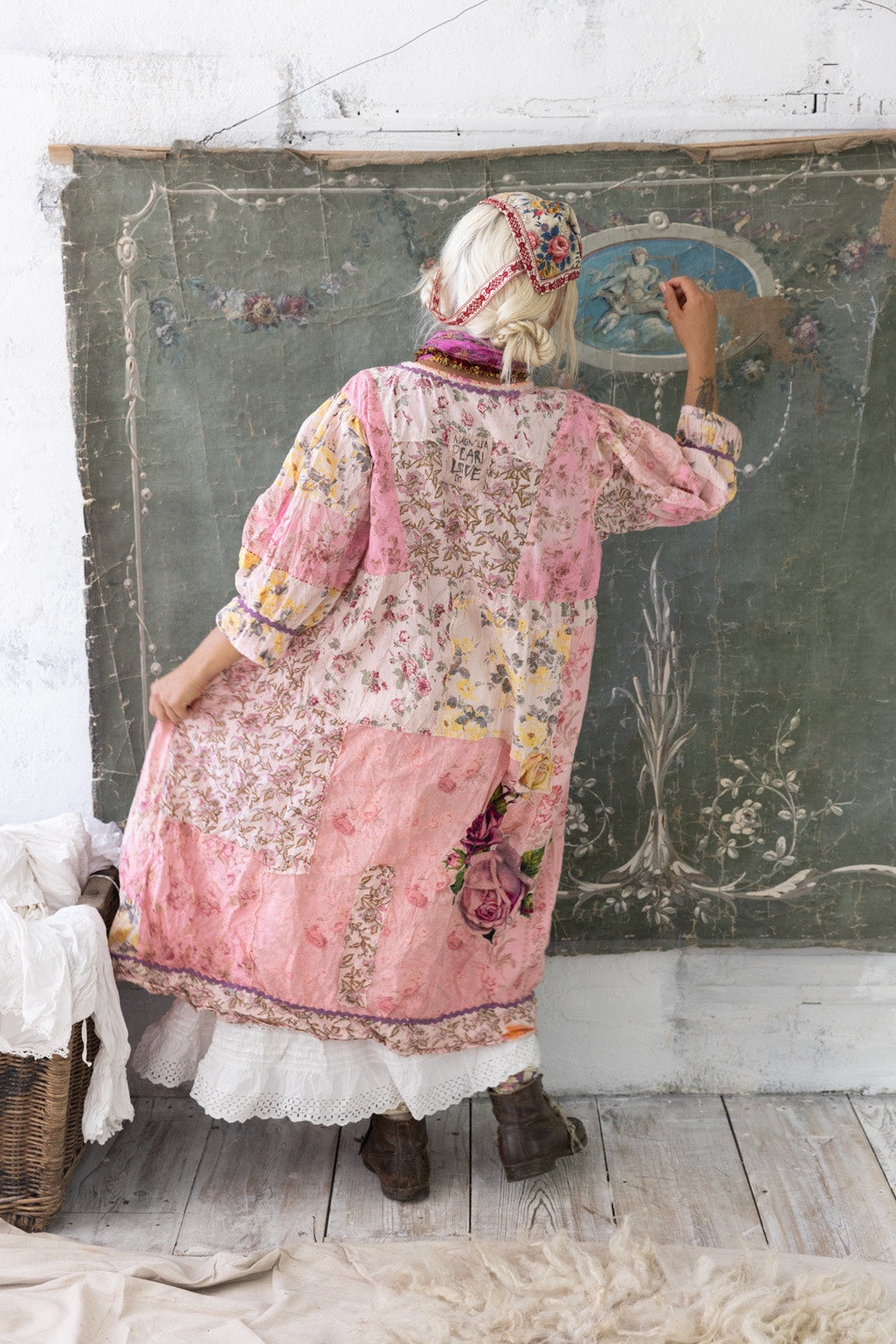Dress 979 Patchwork Kashmiri Pink Dress