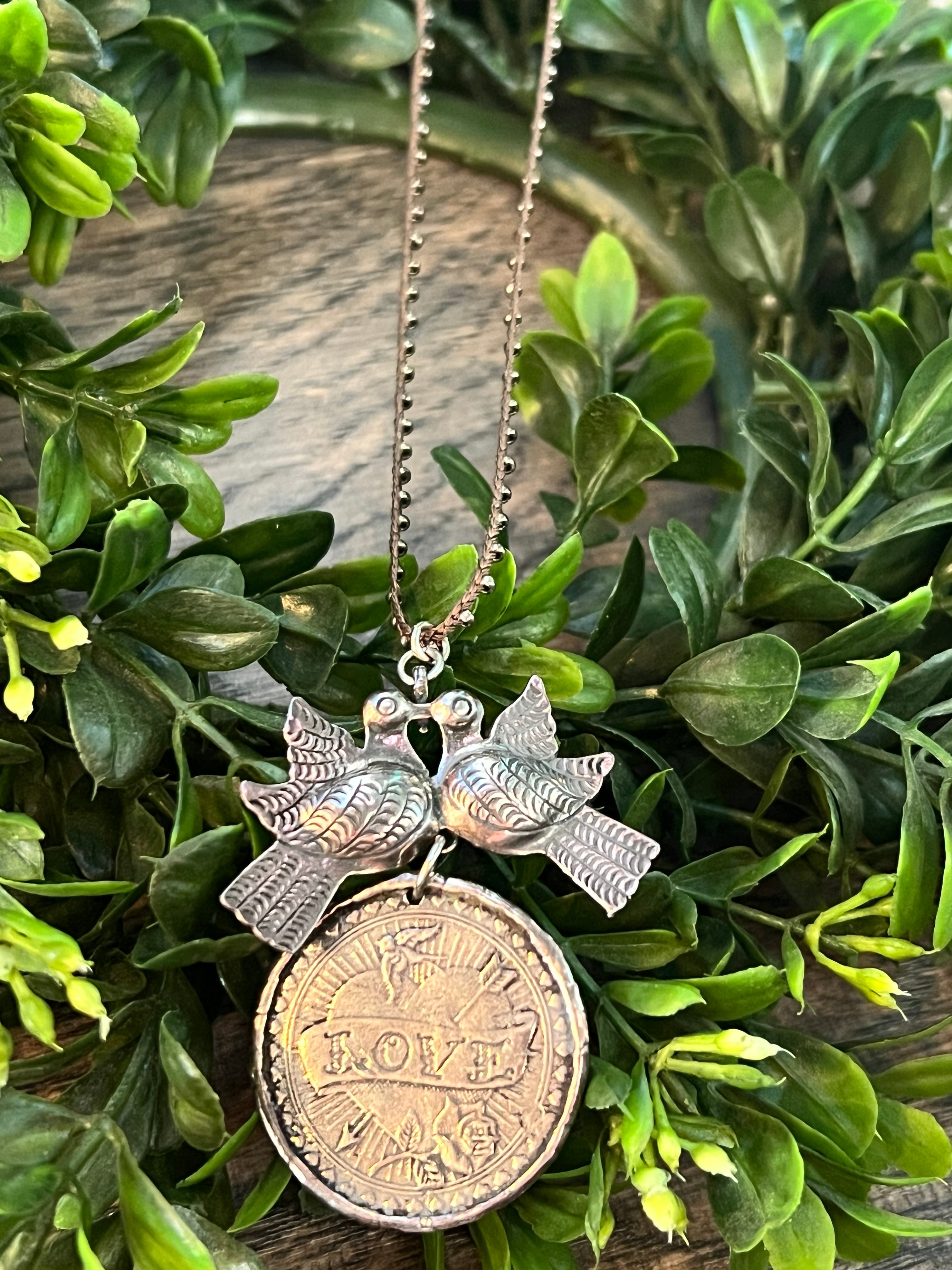 Love Bird Token Necklace
