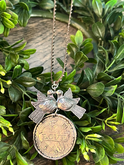 Love Bird Token Necklace