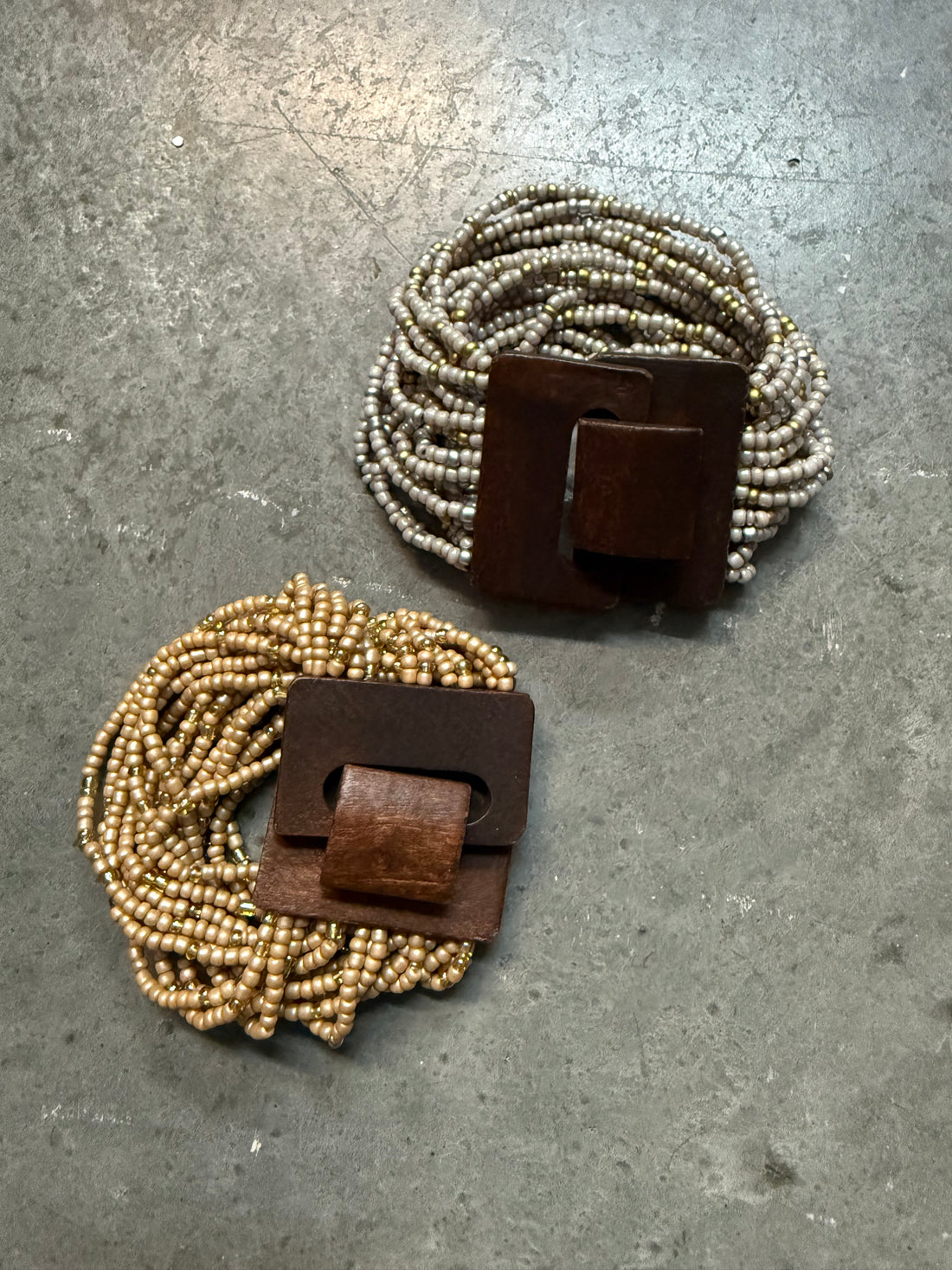 Multi Strand Wooden Closure Bracelet