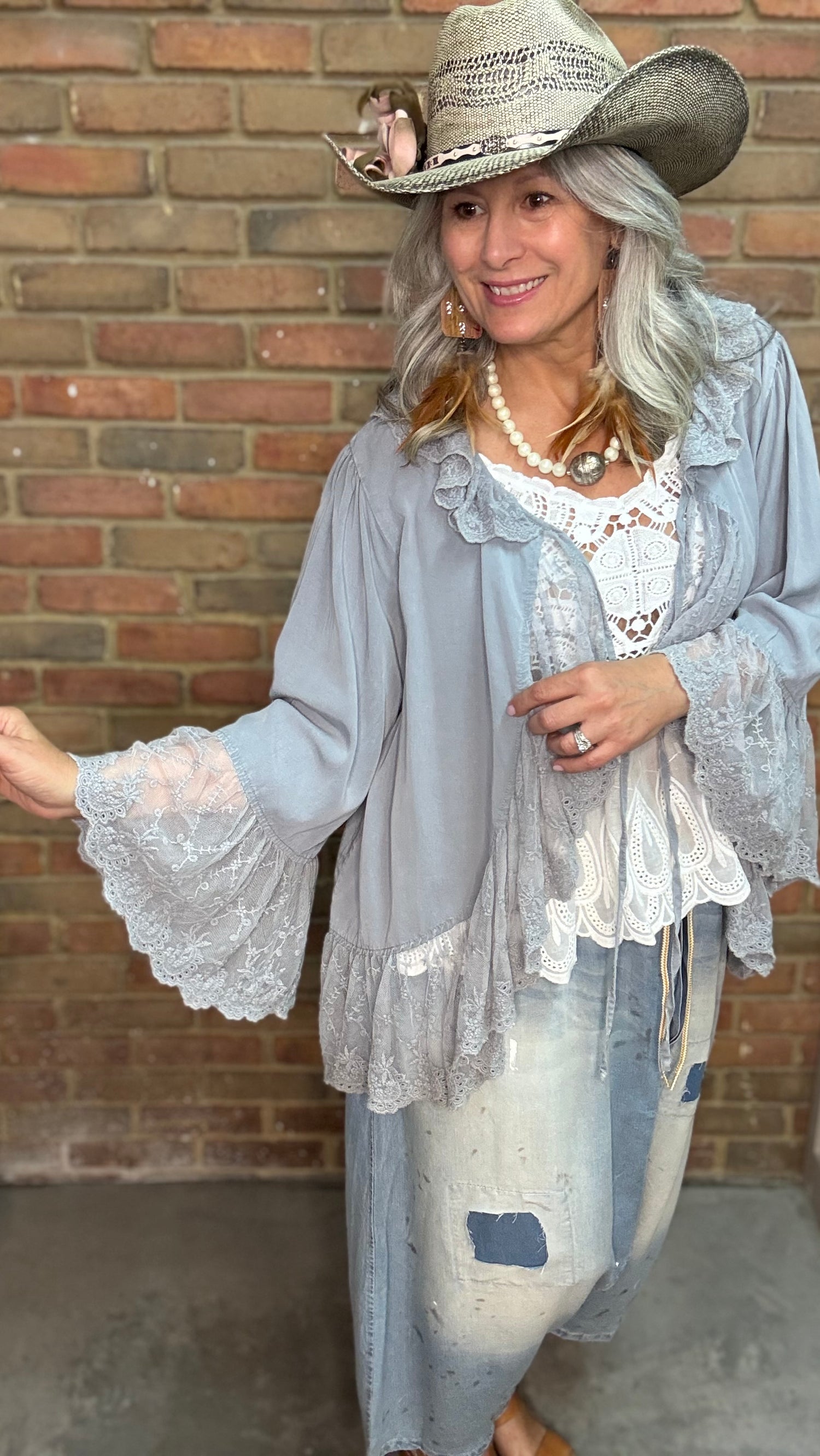 Ruffle Front Tie Top