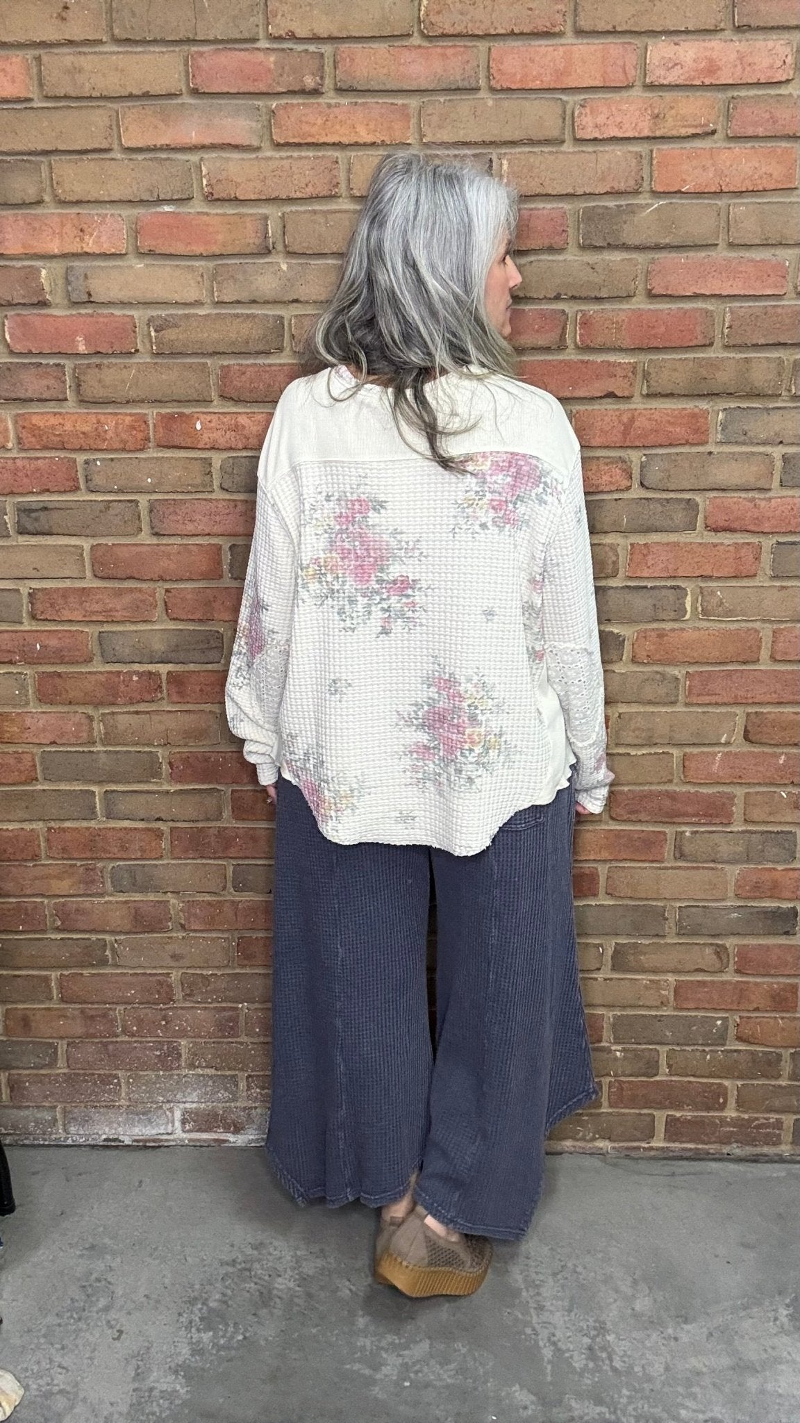 Midnight Blue Waffle Pant - Vintage Vault Boutique
