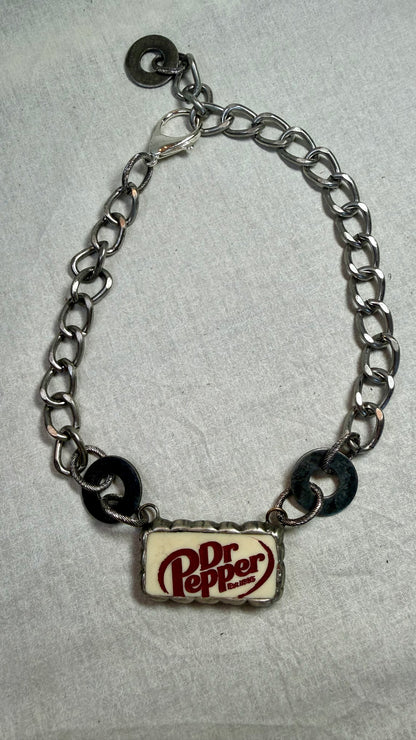 Dr Pepper Domino Necklace