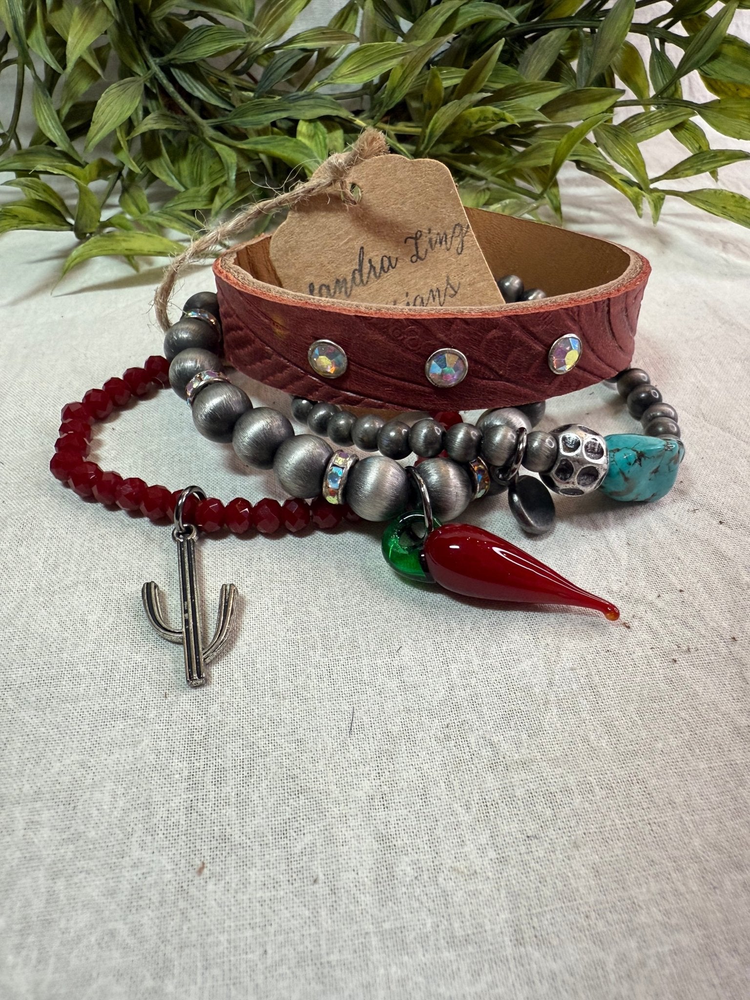 Chili Pepper Bracelet Stack - Vintage Vault Boutique