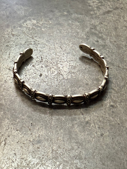 Turkish Silver Embossed Cuff Bracelet
