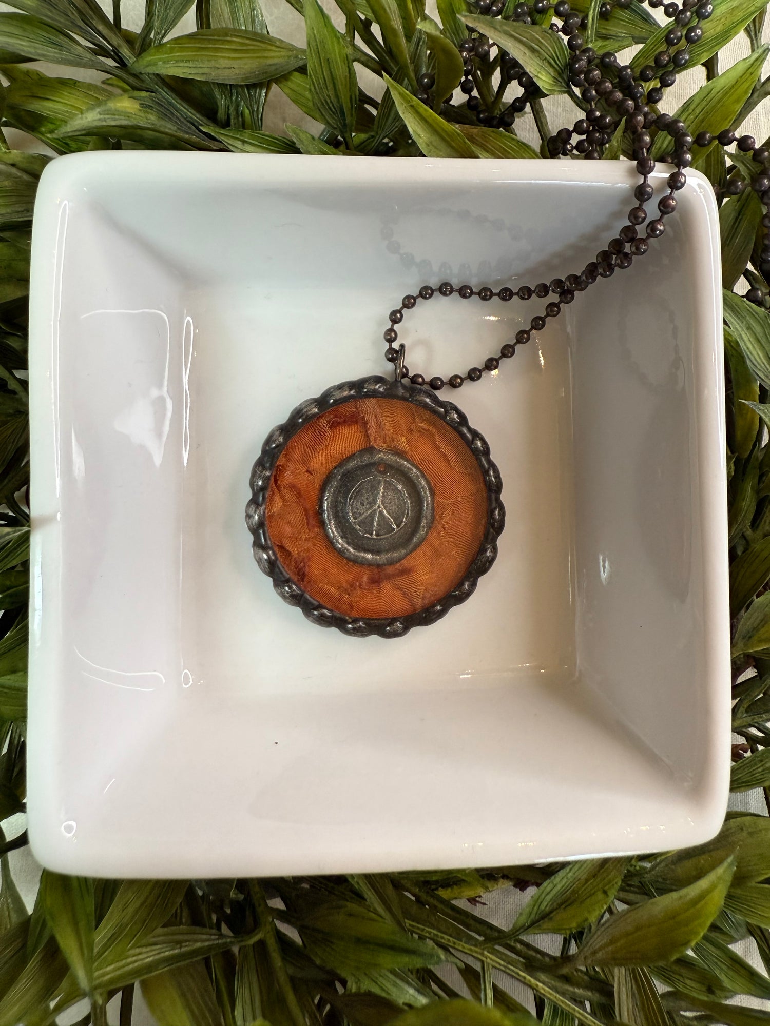 Vintage Bubble Peace Necklace