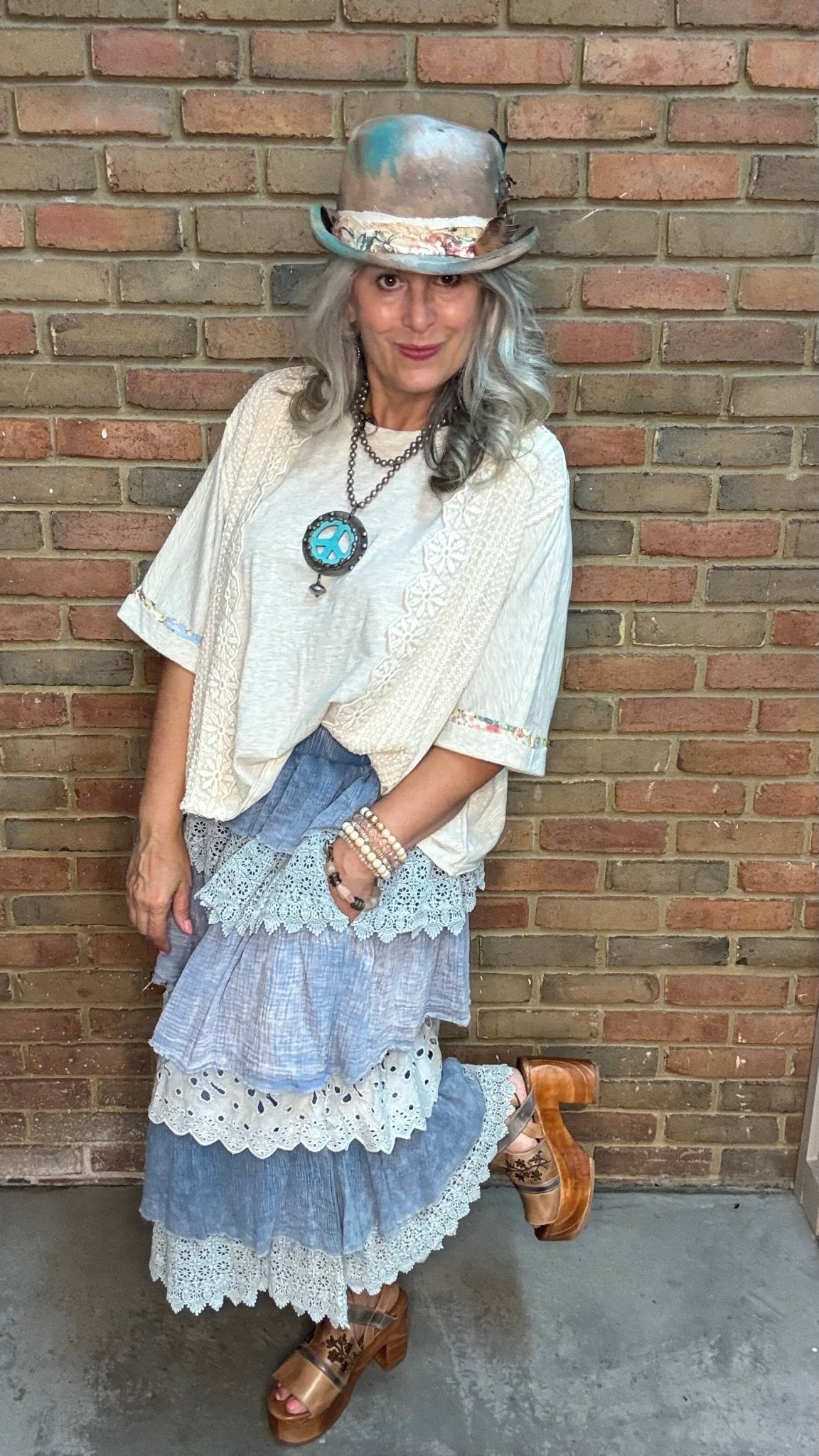 Tiered Wide Leg Crop Pant - Vintage Vault Boutique