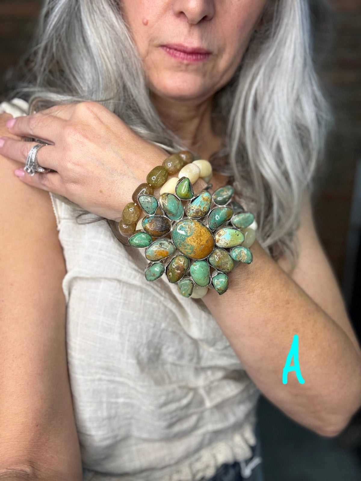 Large Turquoise Cuff - Vintage Vault Boutique