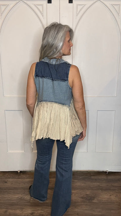 Sleeveless Boho Western Top