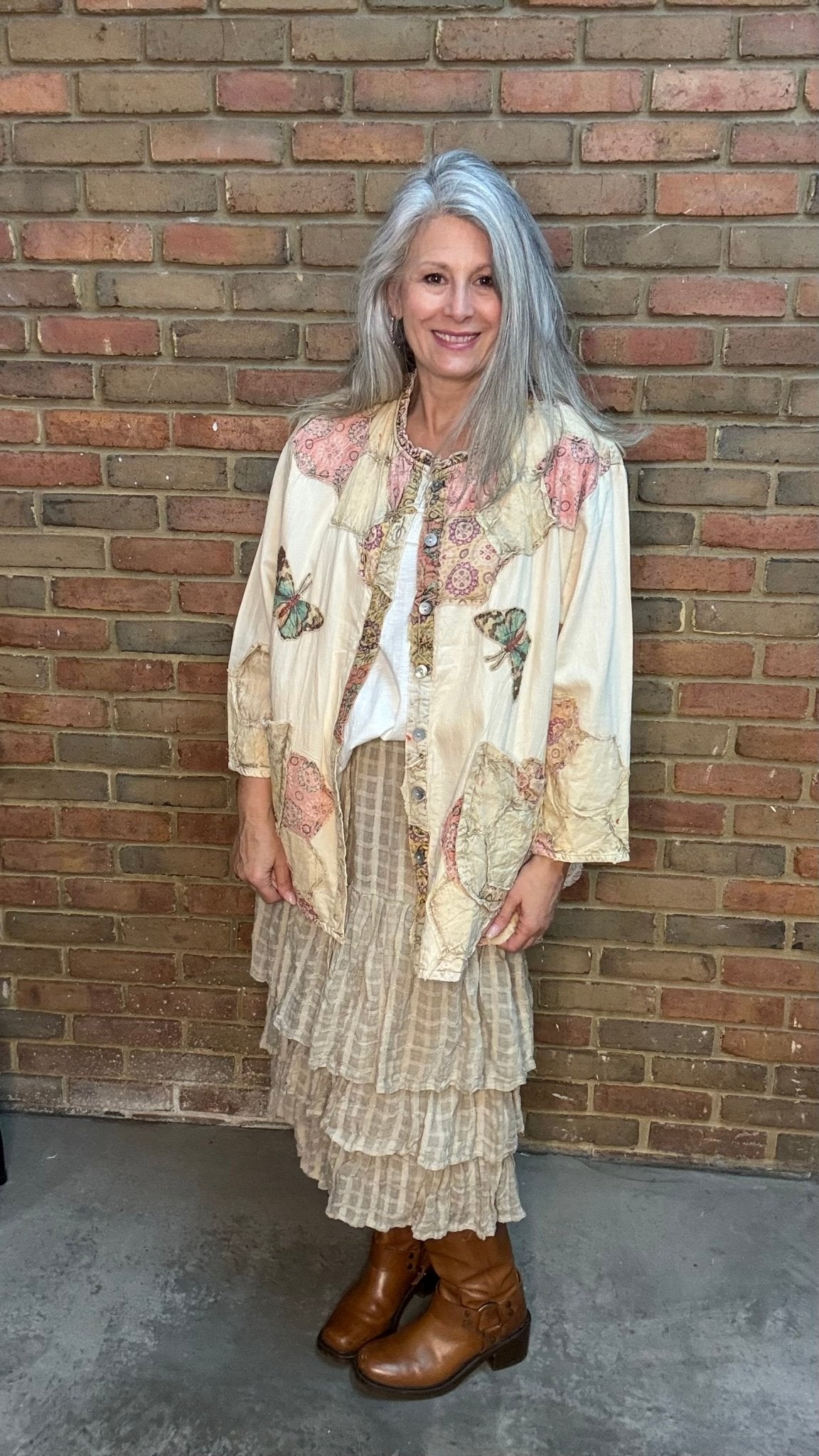 Hexagon Butterfly Jacket - Vintage Vault Boutique