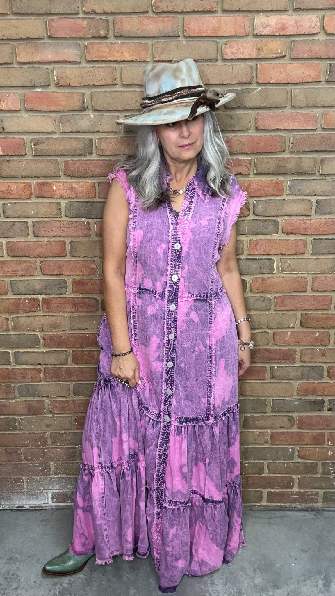 Pink Darling Sleeveless Button Up Dress/Duster - Vintage Vault Boutique