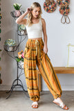 Mustard Mineral Washed Multi Stripe Pant #899