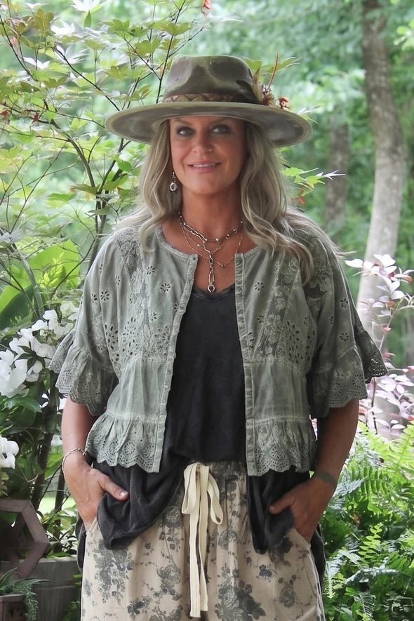 Softly Worn Top - Charcoal - Vintage Vault Boutique