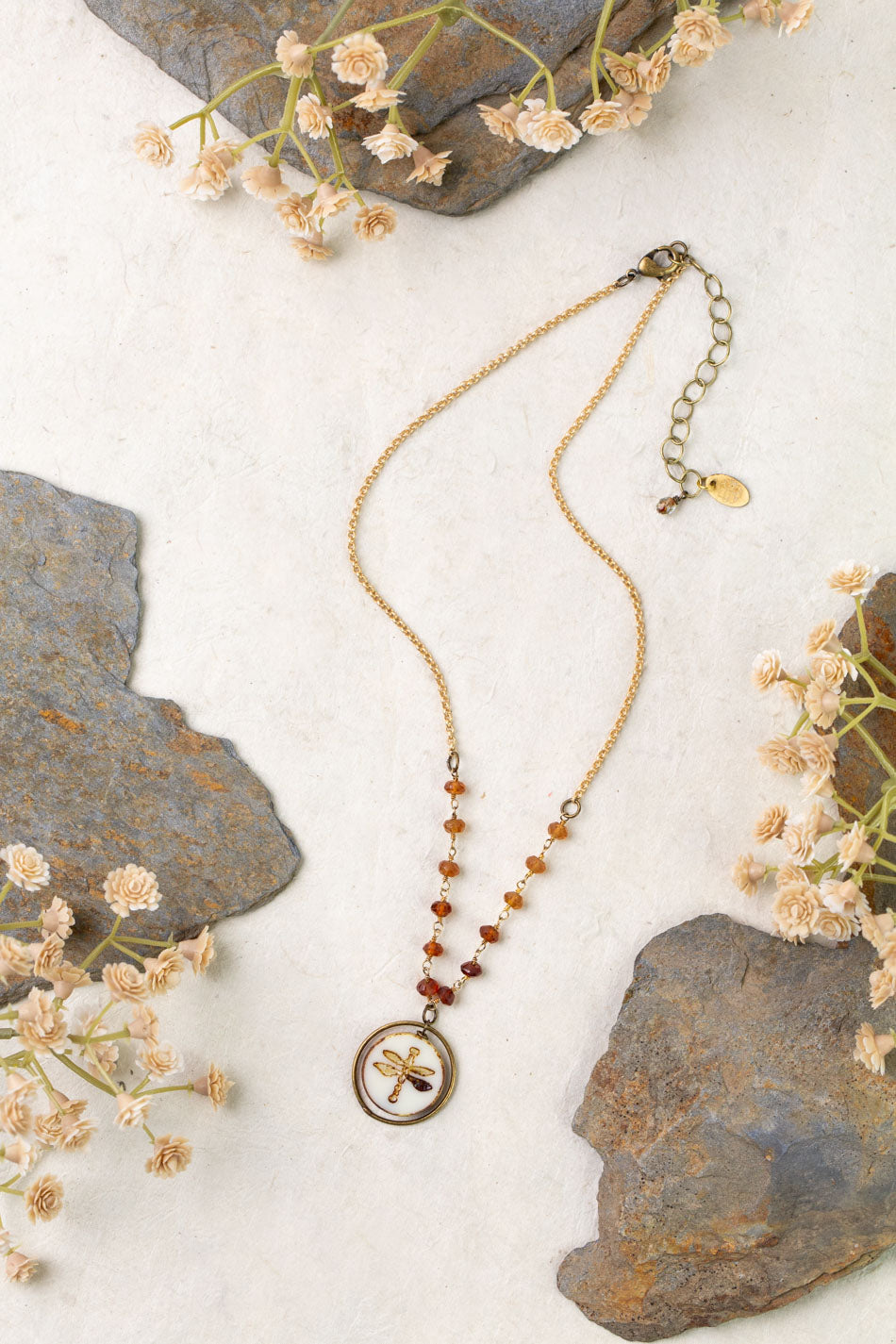 Enlighten Czech Glass Dragonfly Simple Necklace 005N
