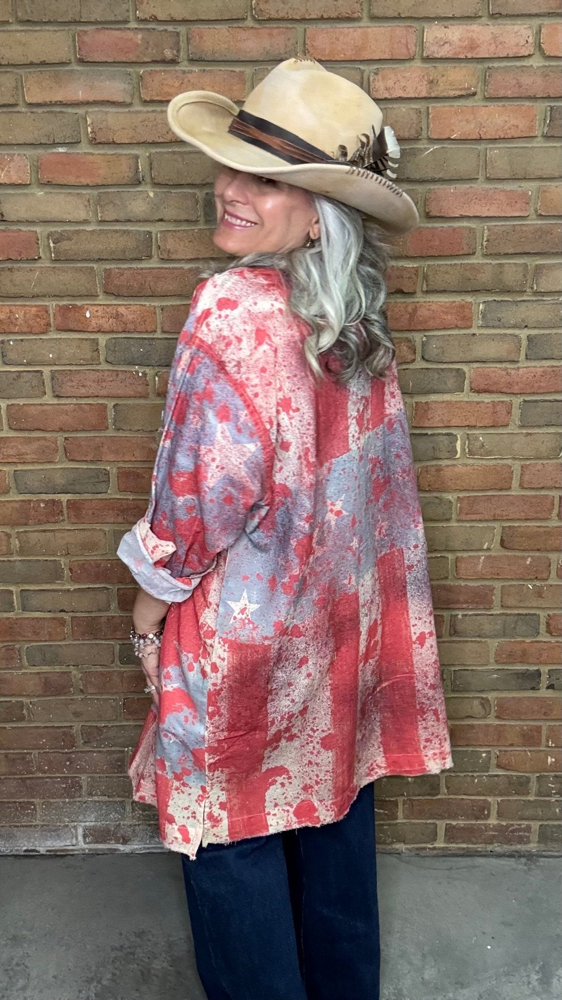 Faded Glory Button Up Top - Vintage Vault Boutique