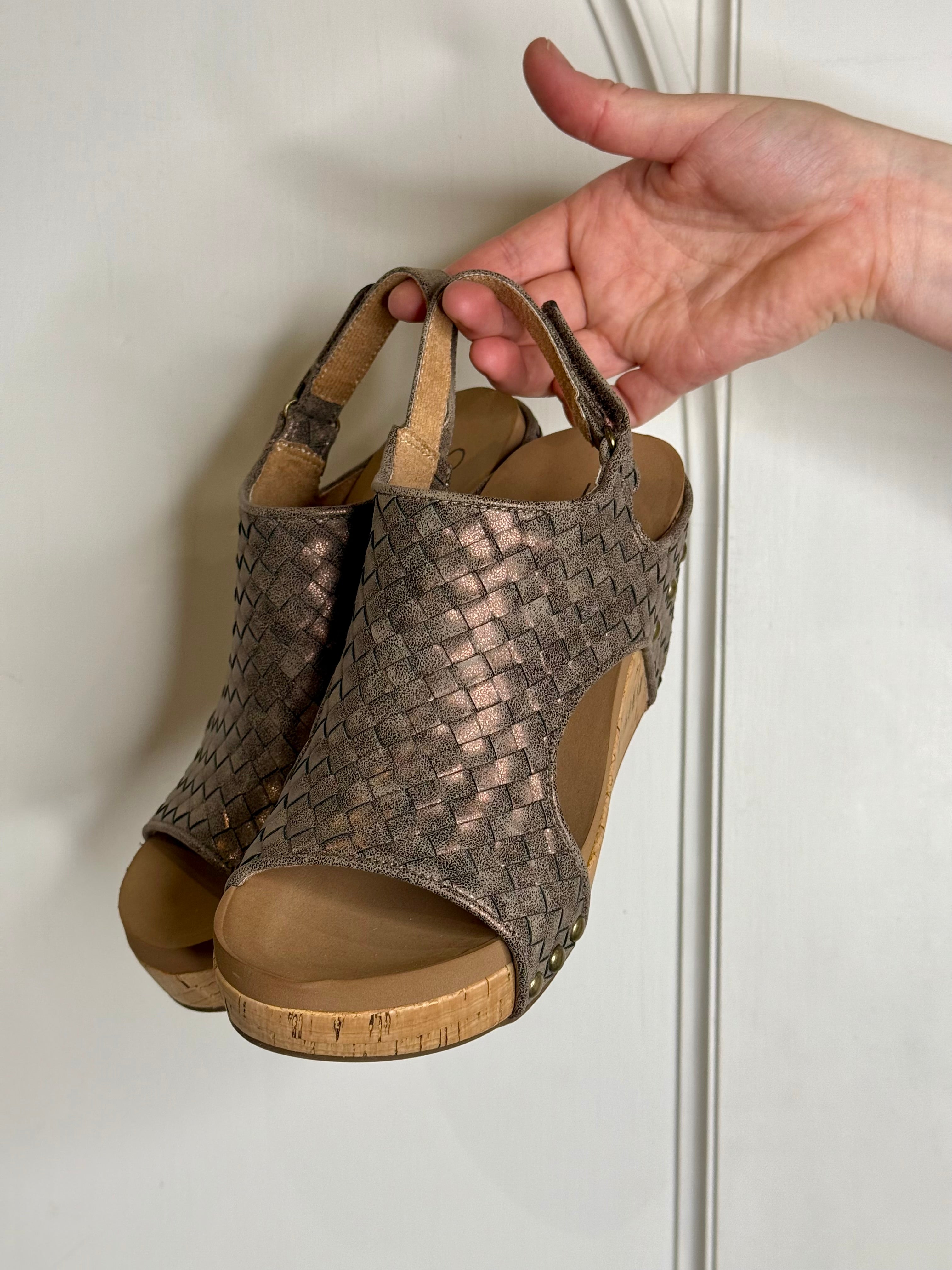 Carley Woven Sandal in Bronze