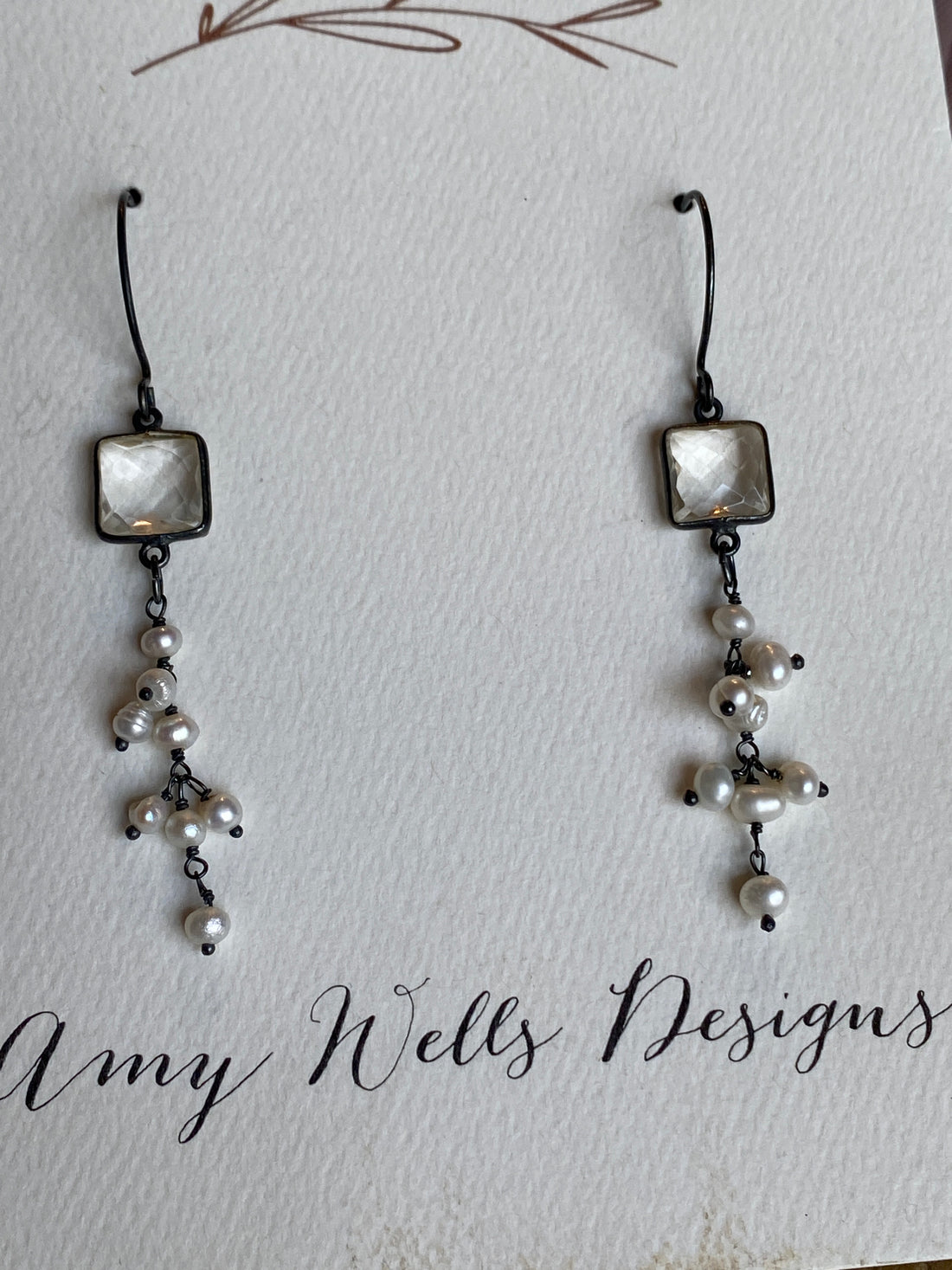 Crystal Bezel Dangle ER