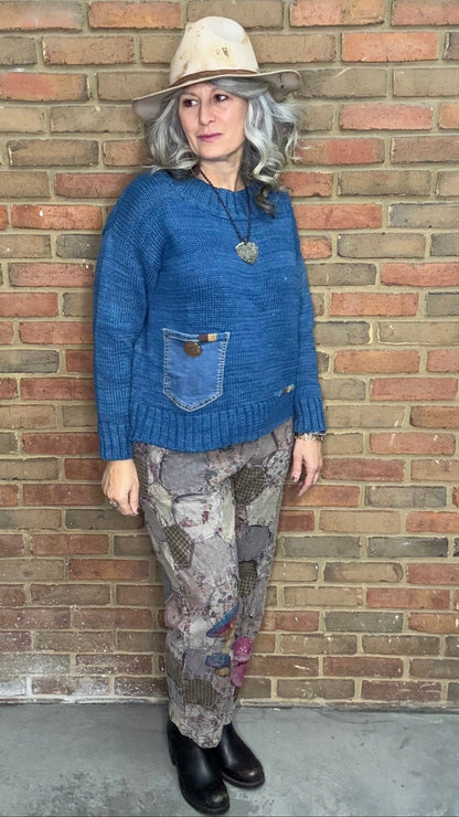 Thelma Pullover Indigo - Vintage Vault Boutique