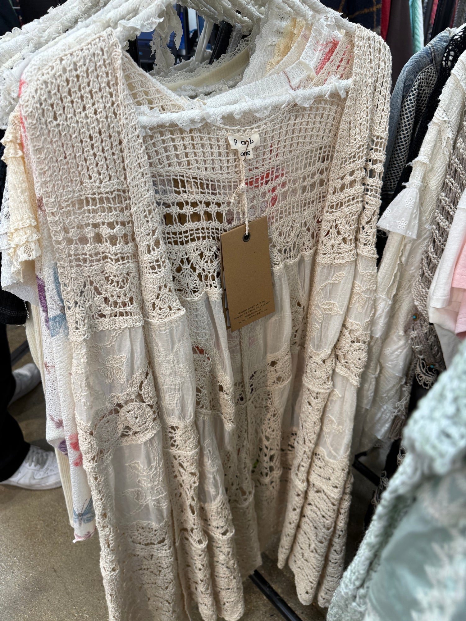 Natural Crochet Detail Vest