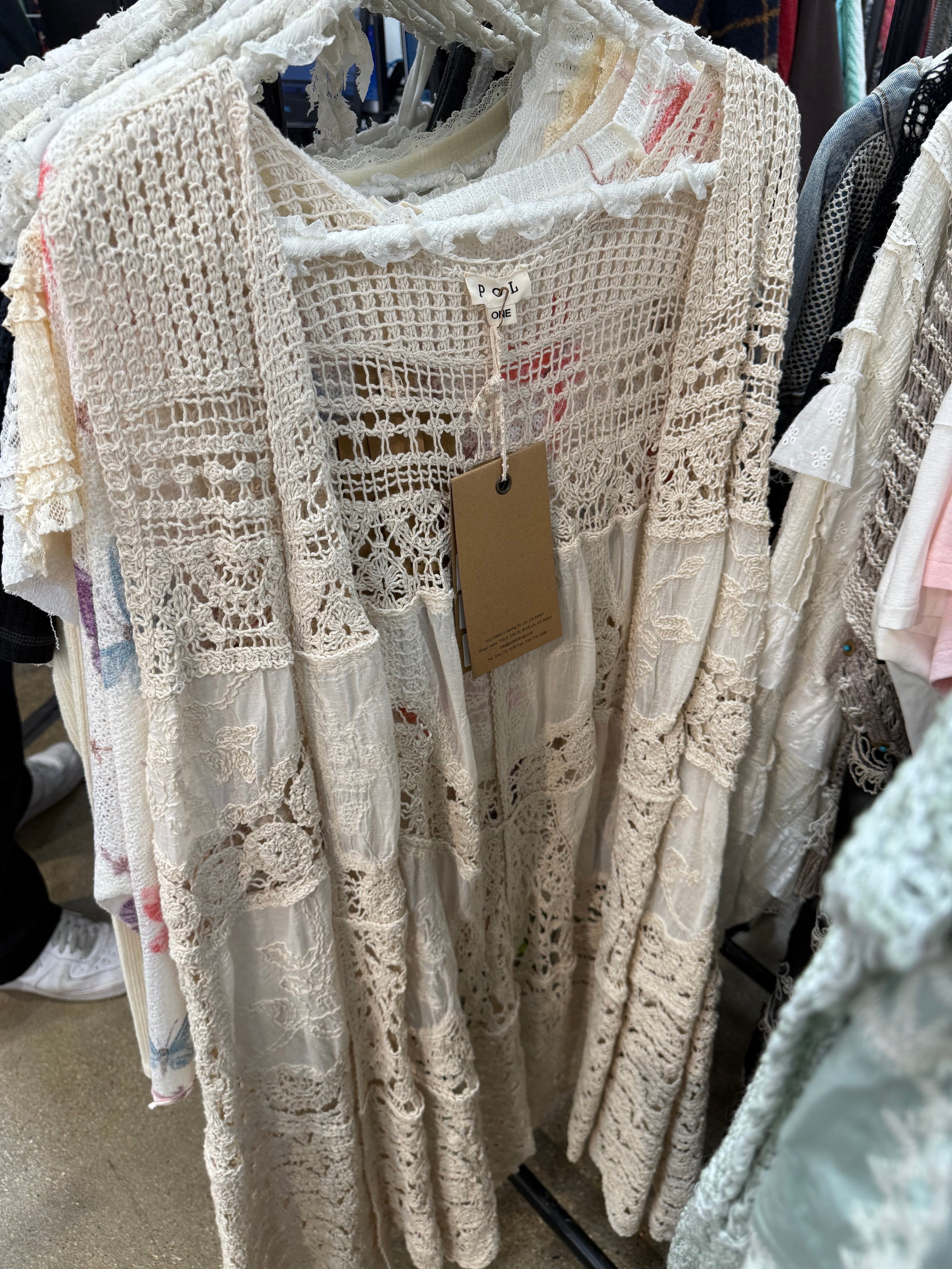 Natural Crochet Detail Vest