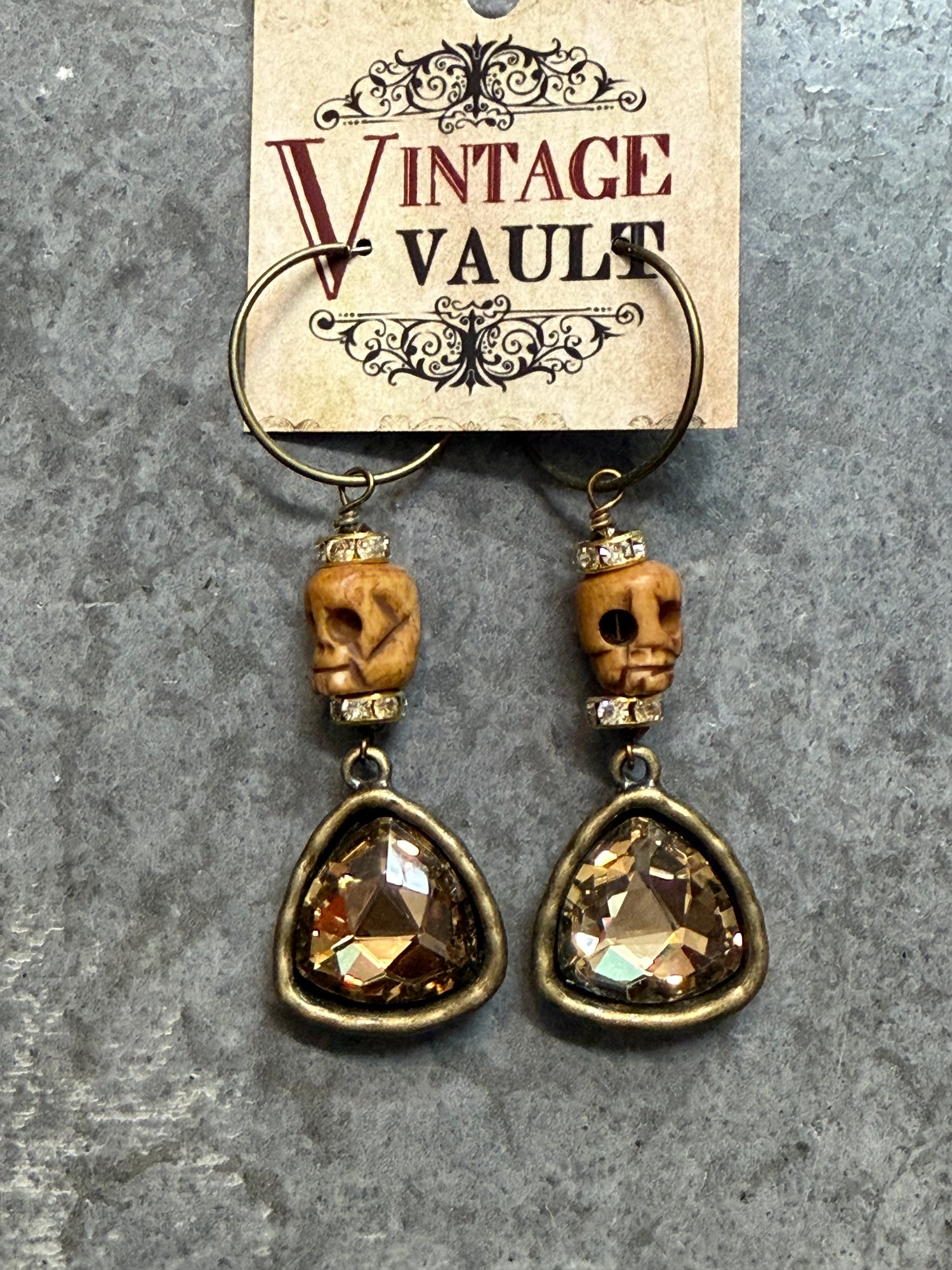 Dead Head Crystal Earring