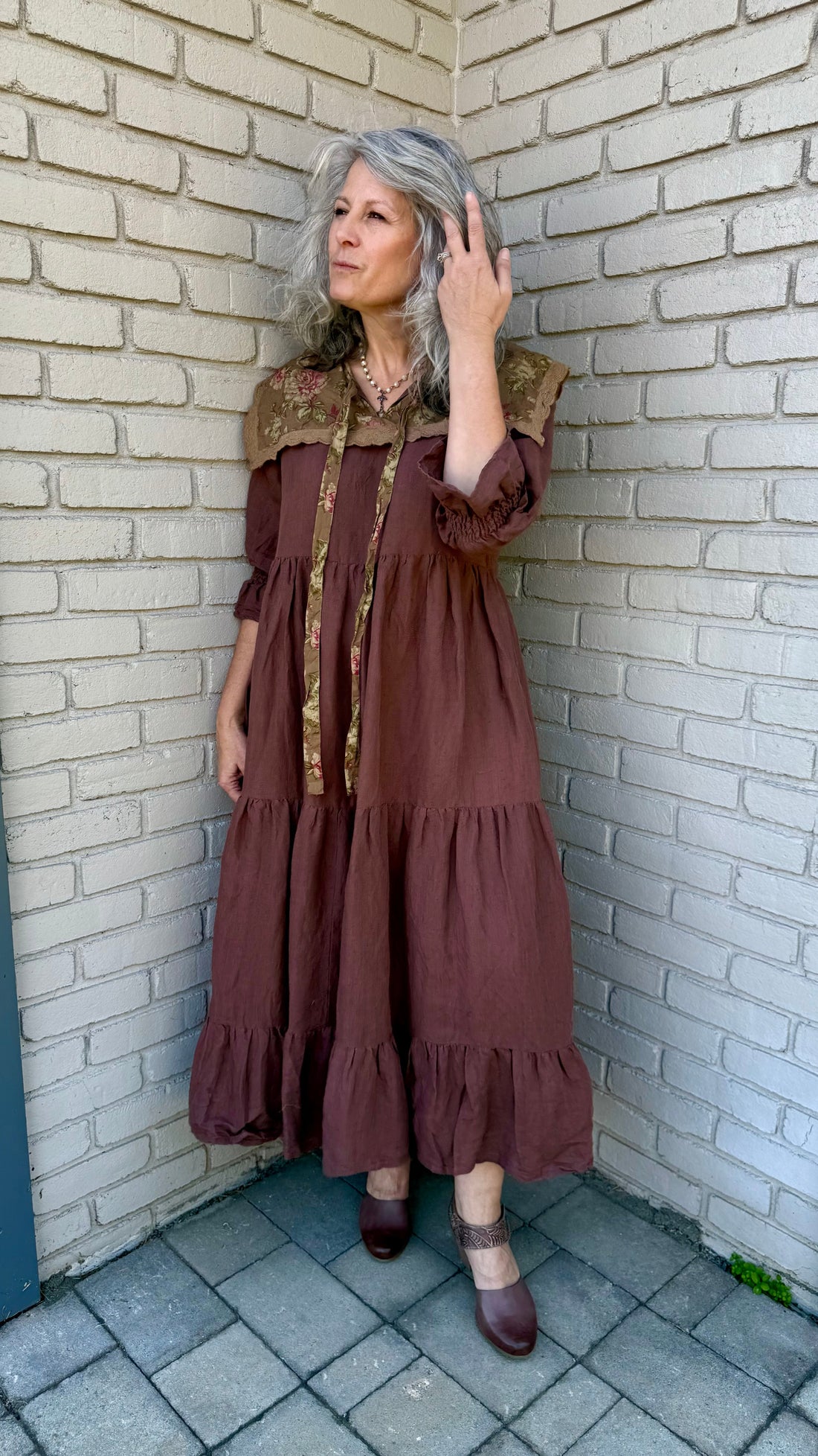 Florentine Dress in Rosewood
