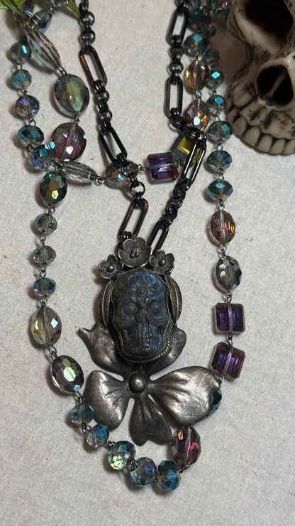 Skull in the Bling Neclace