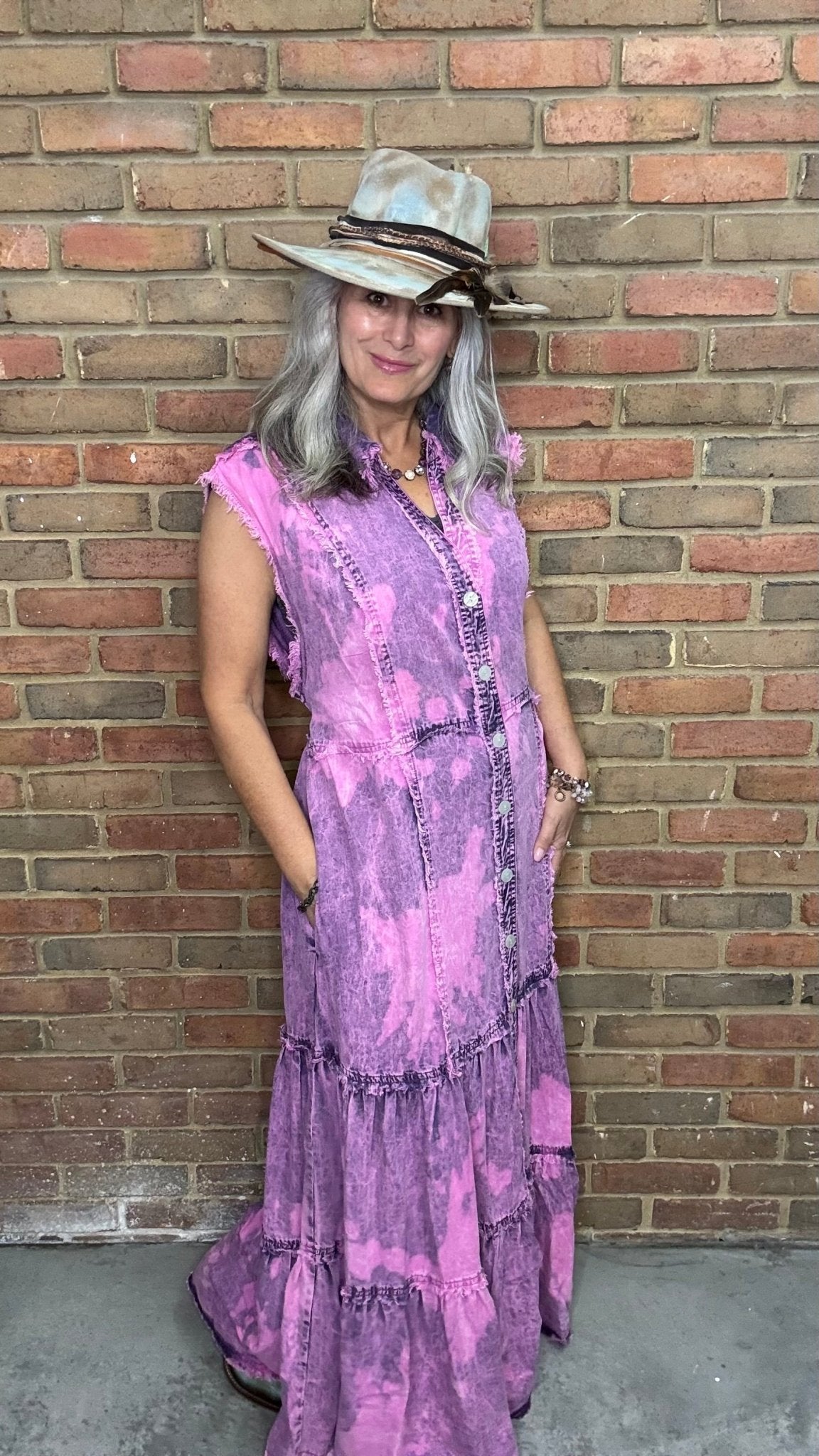 Pink Darling Sleeveless Button Up Dress/Duster - Vintage Vault Boutique