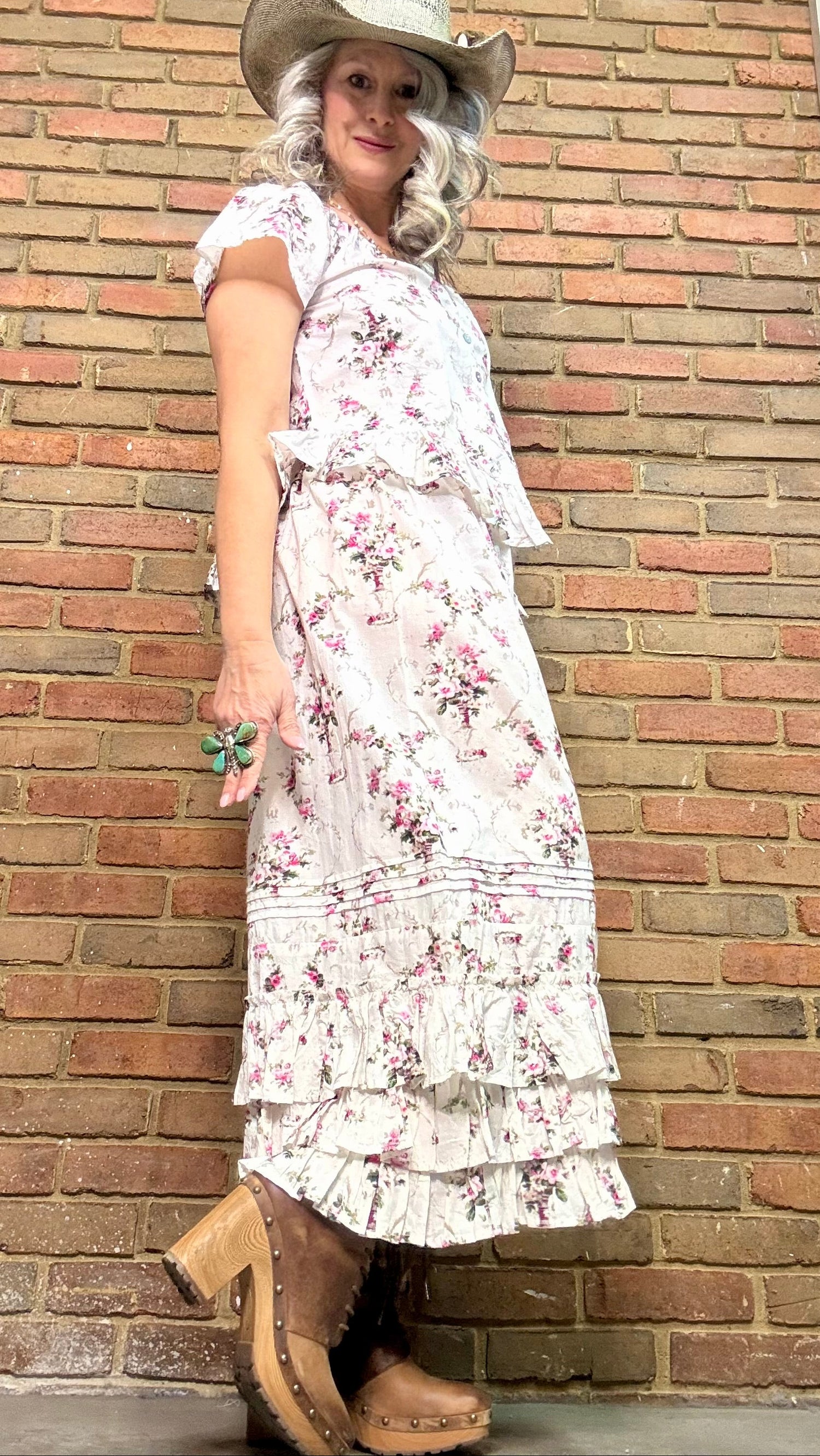 Floral Print Pin Tuck Bloomer