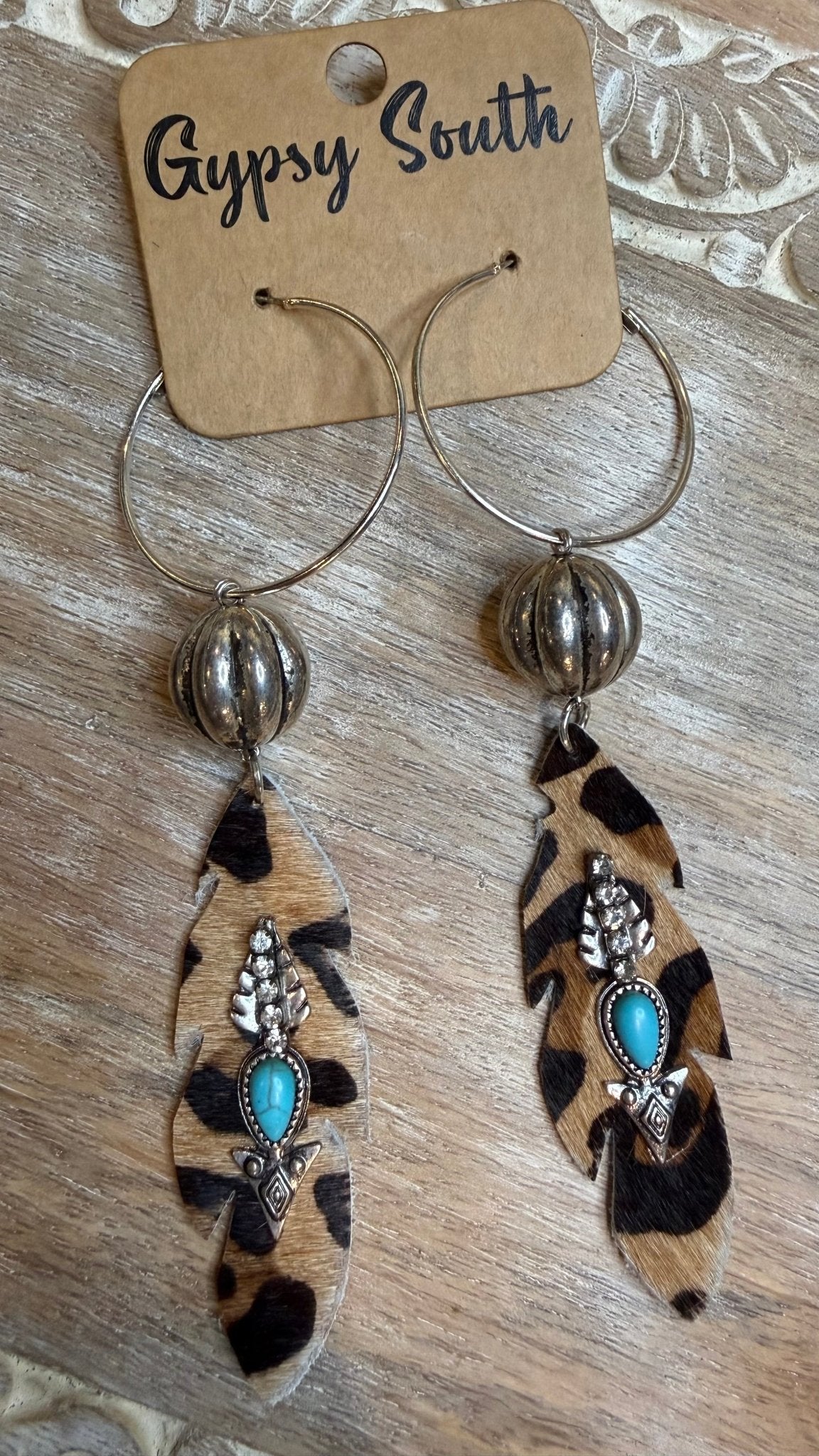 Leopard Arrow Earring - Vintage Vault Boutique