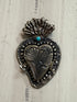 Flaming Heart Engraved Locket - Vintage Vault Boutique