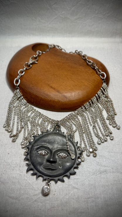 Bling Sun Choker Necklace