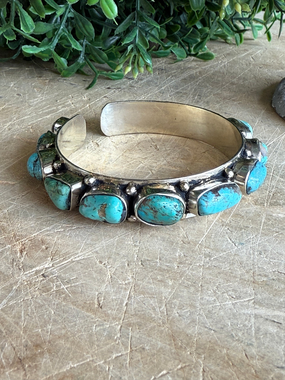 Turquoise Silver Cuff