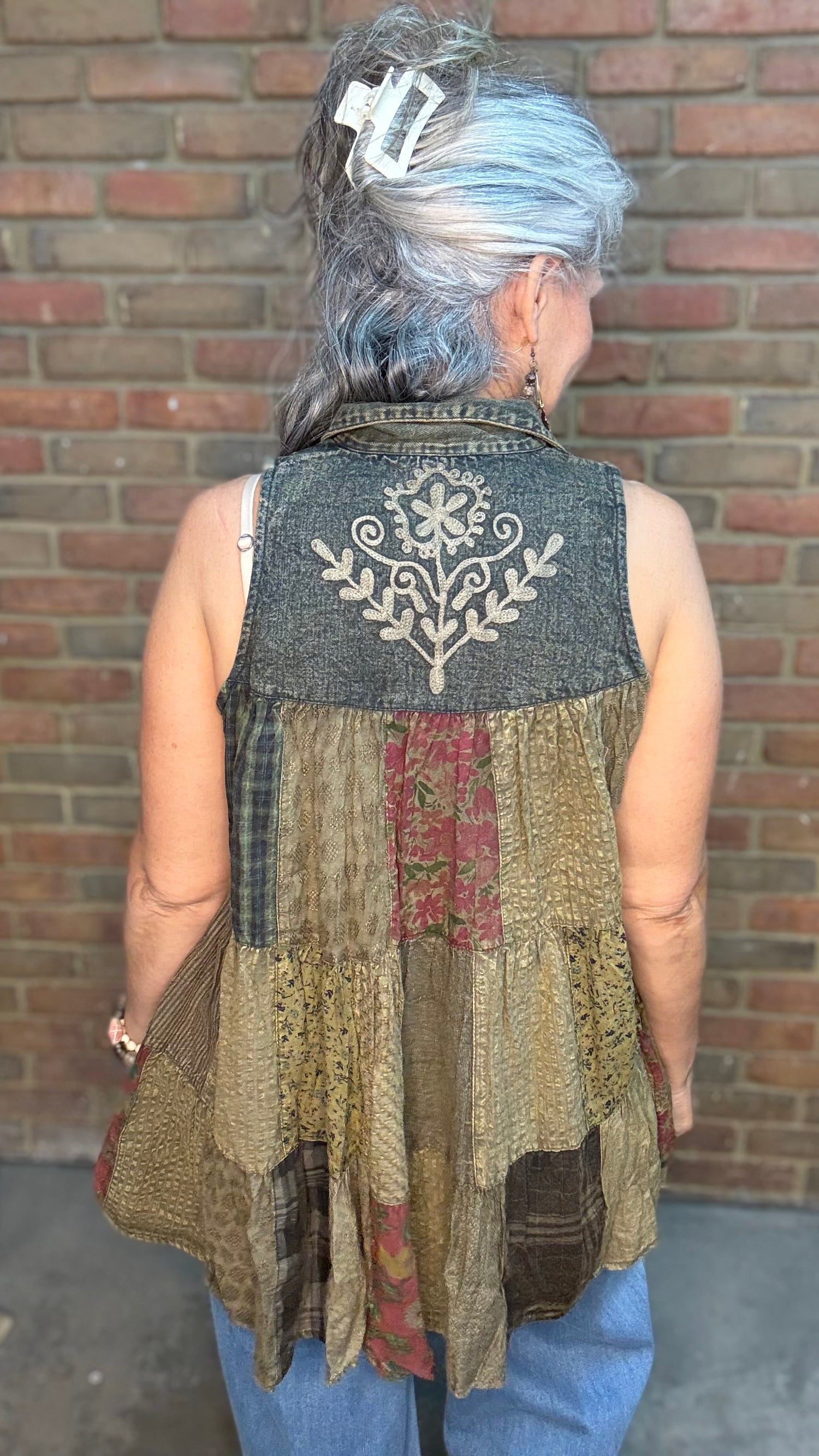 Boho Sleeveless Patchwork Top