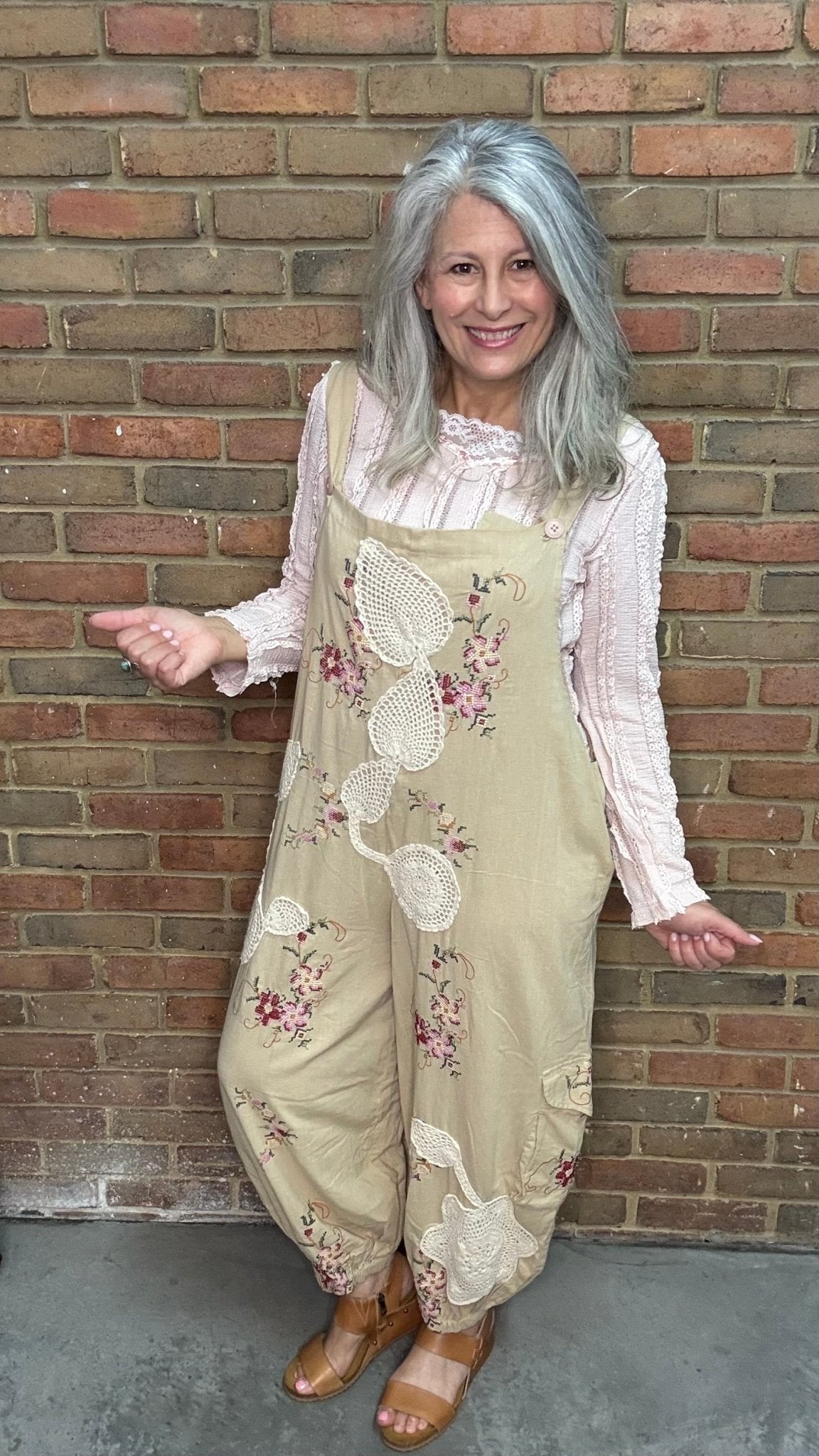 Trellis Views Overalls - Vintage Vault Boutique