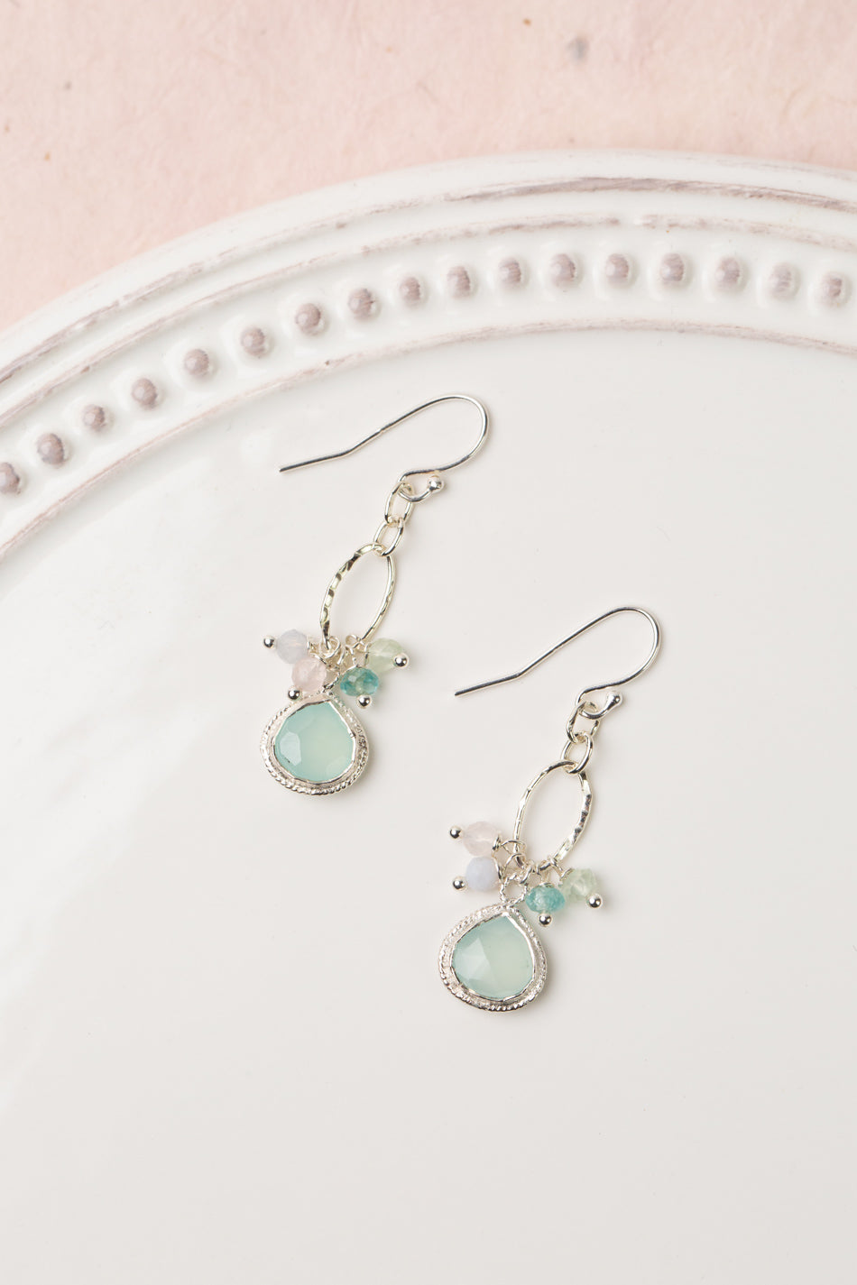 Fae Aquamarine Cluster Earrings E032