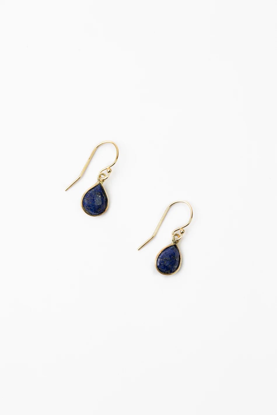 Favorites Lapis Simple Earrings E018G - Vintage Vault Boutique