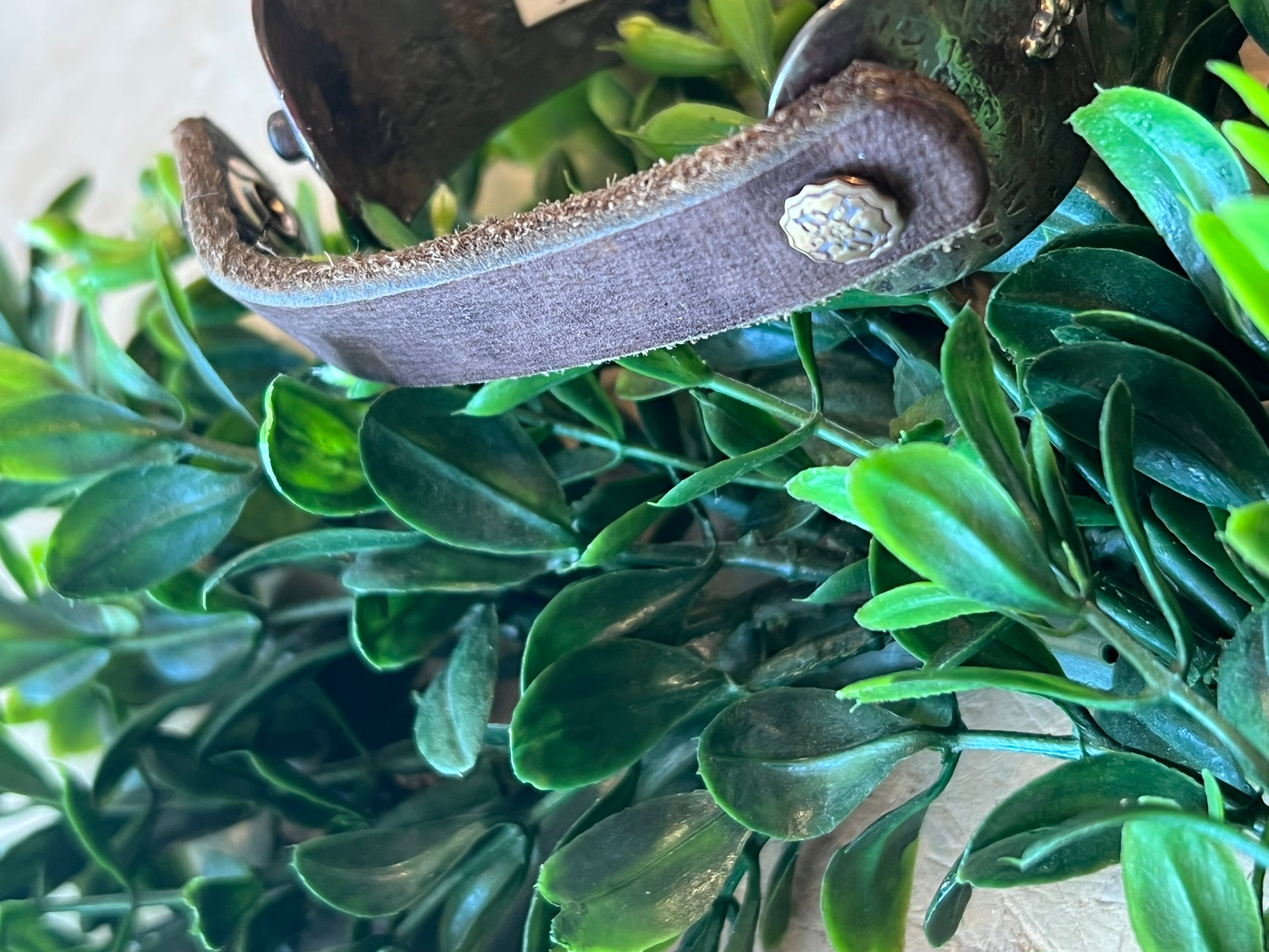 Nicho Heart Cuff on Leather Strap