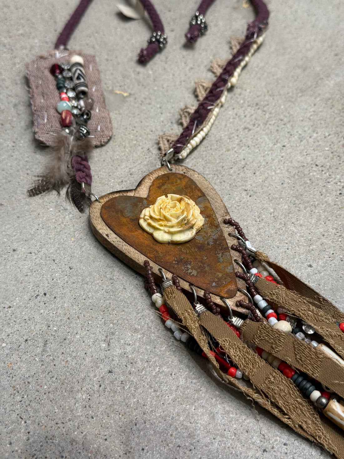 White Rose Necklace