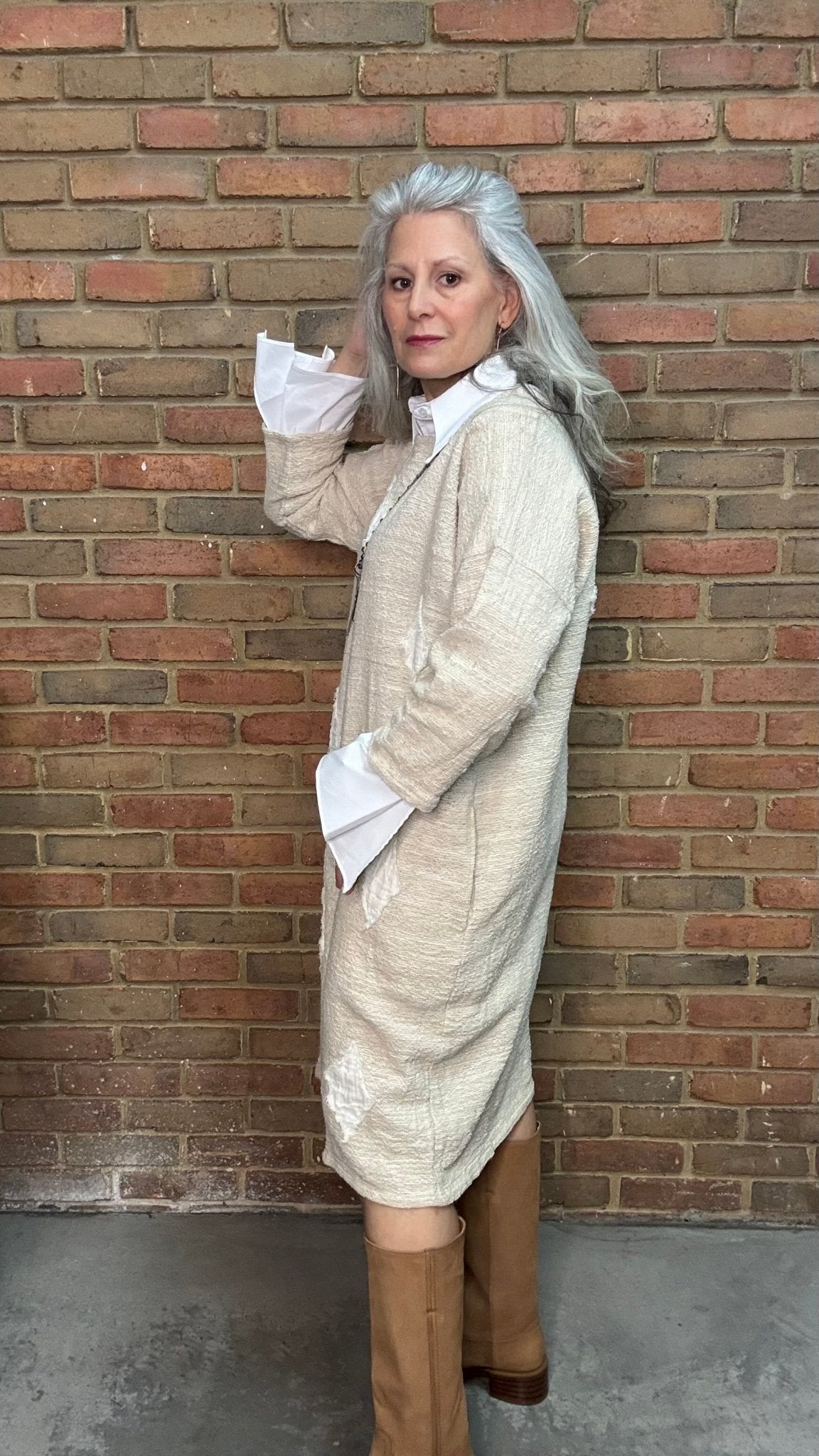 Ivory Diamond Applique Dress - Vintage Vault Boutique
