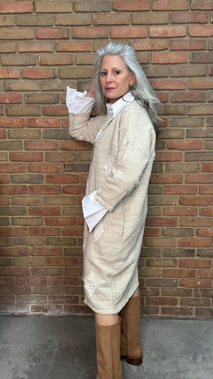 Ivory Diamond Applique Dress - Vintage Vault Boutique