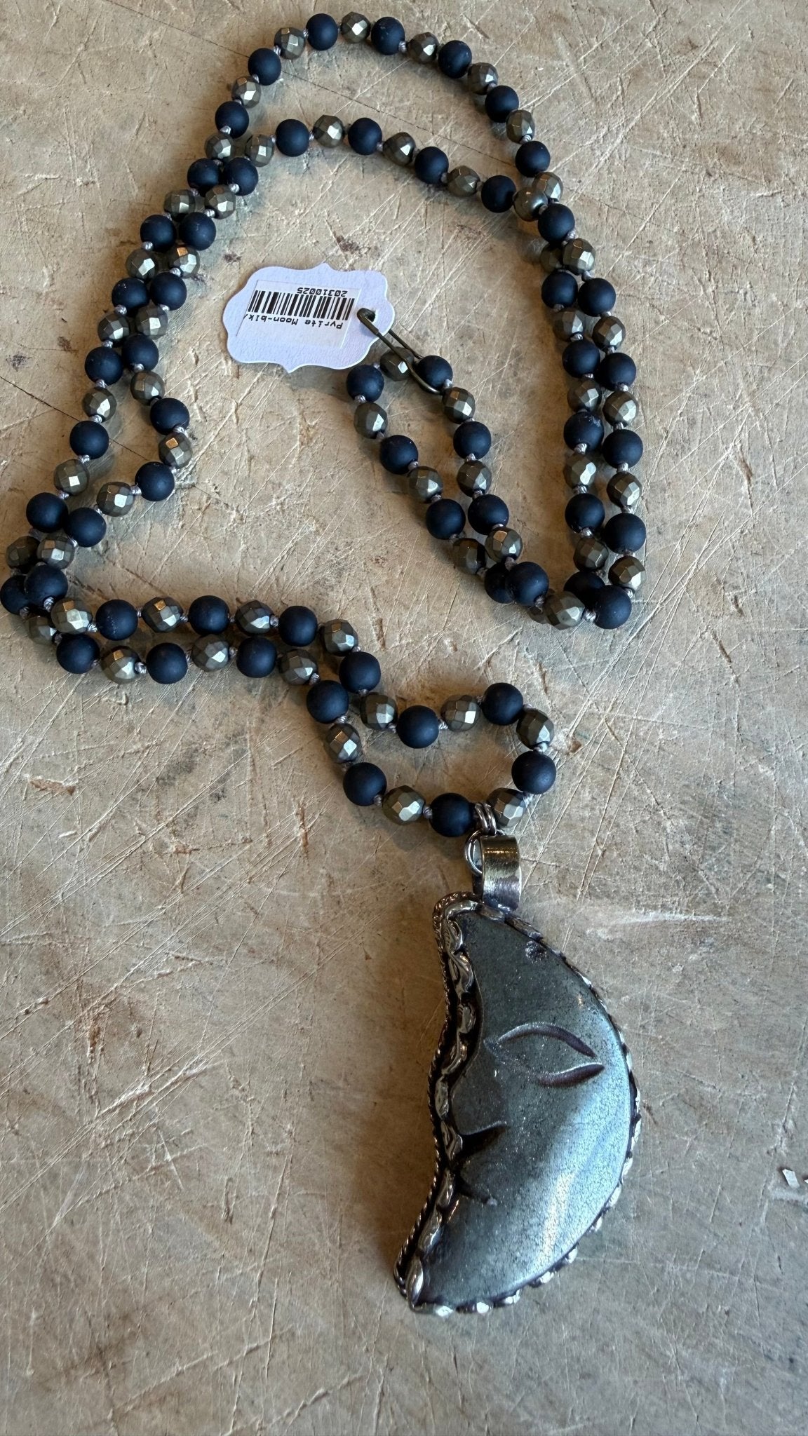 Pyrite Moon-Black/Gold - Vintage Vault Boutique