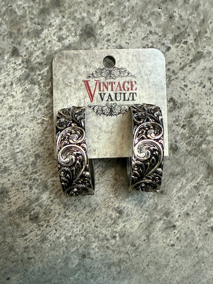 Hoop Embossed Earring