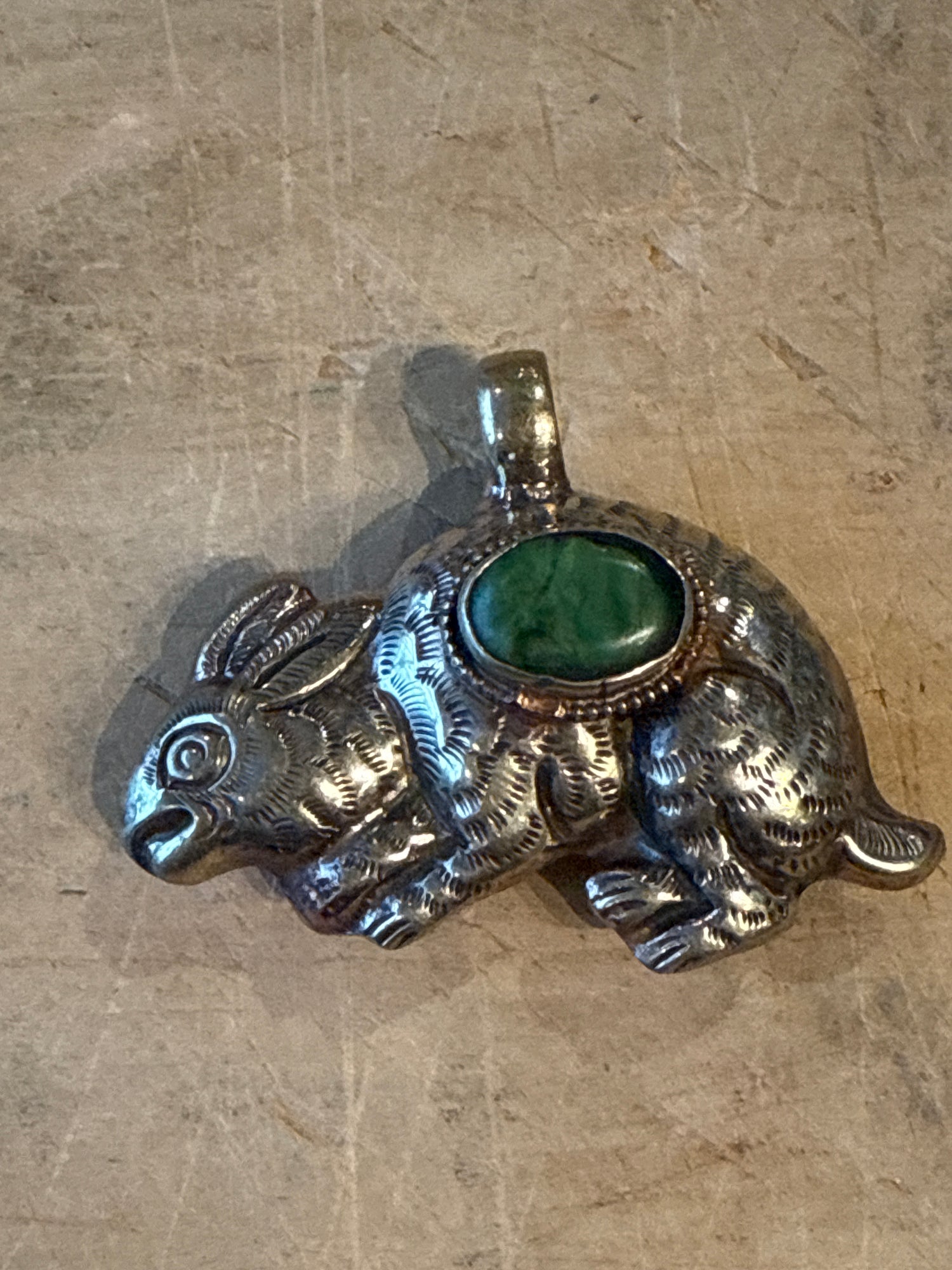 Rabbit with Stone Pendant